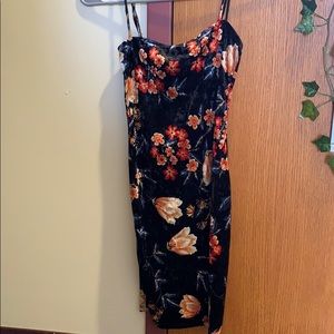 Velvet body on dress